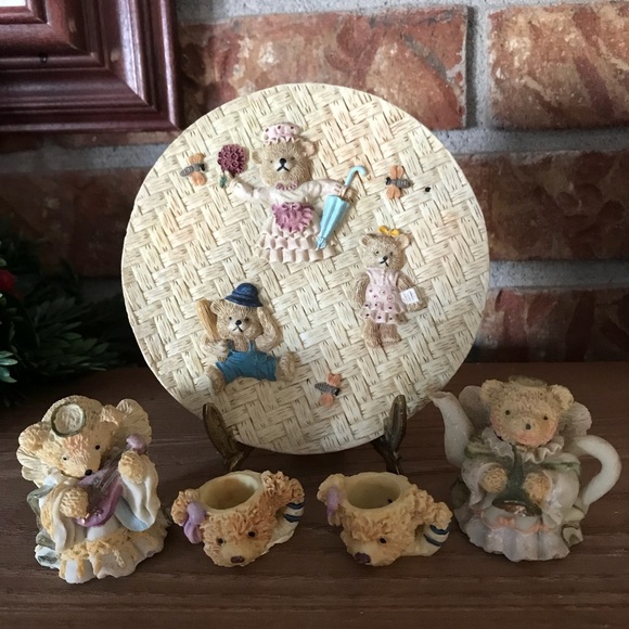 Rare Vintage Teddy Bear Miniature Tea Set - Picture 2 of 12